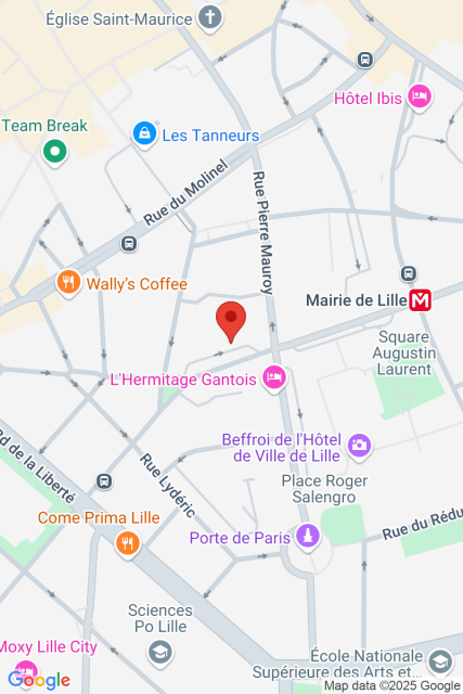 Carte Google Maps affichant la position de la structure