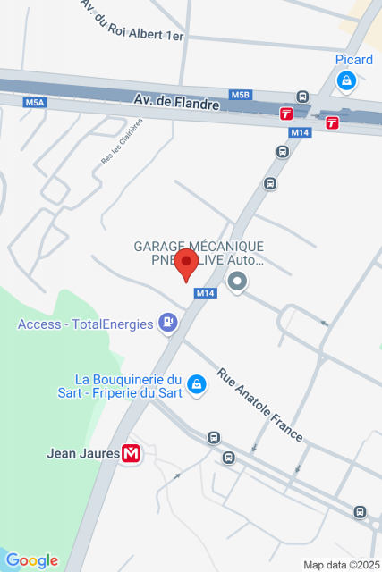 Carte Google Maps affichant la position de la structure